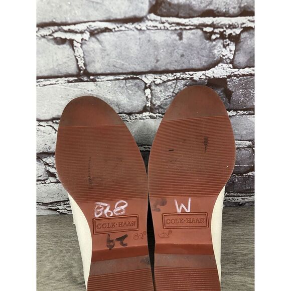 Cole Haan White Suede Leather Penny Loafers Casual Shoes Women’s Sz 8.5B US/39EU - Picture 8 of 16